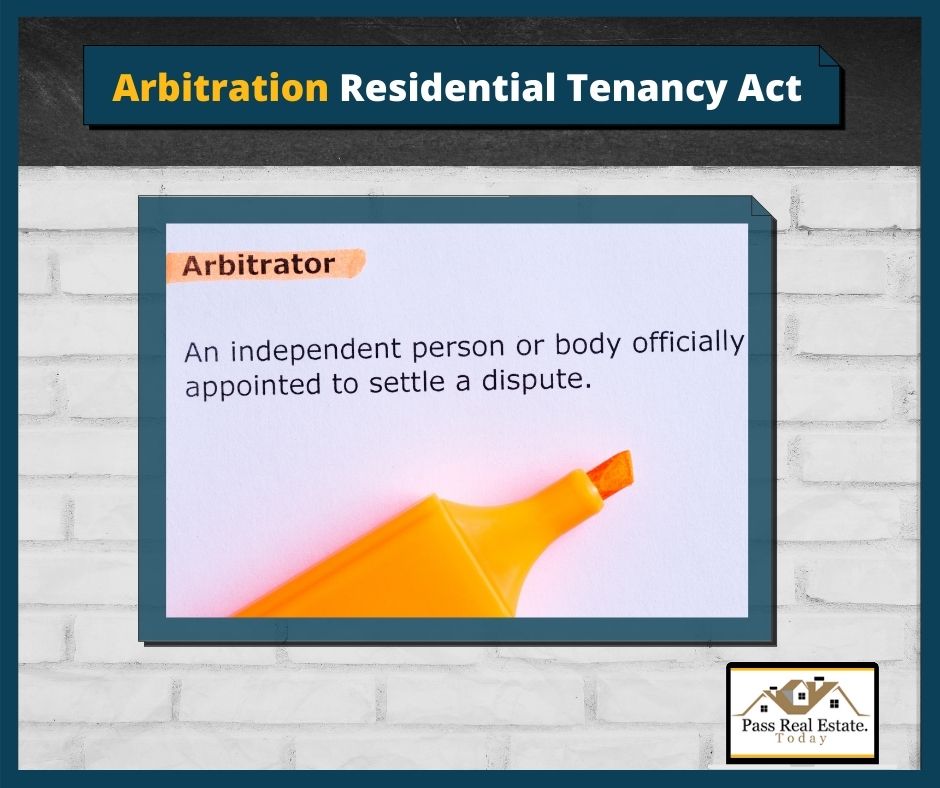 Arbitration Residential Tenancy Act