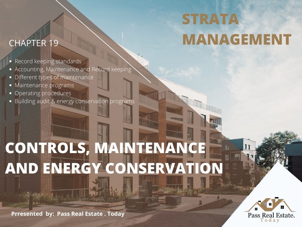 CONTROLS, MAINTENANCE AND ENERGY CONSERVATION