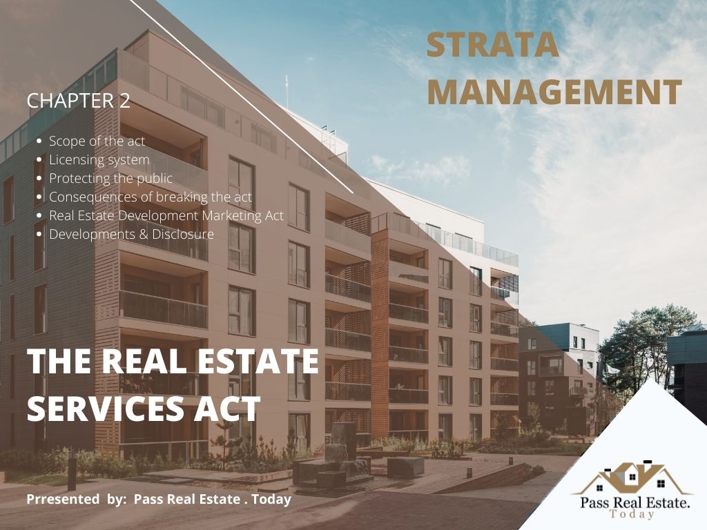 STRATA MANAGEMENT | THE REAL ESTATE SERVICES ACT