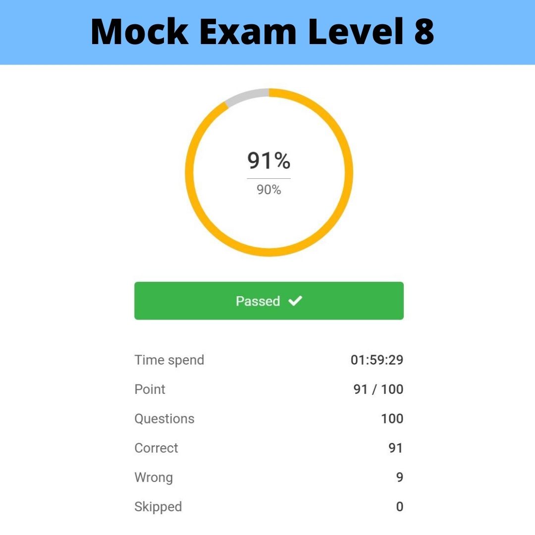 Mock Exam Level 8 Example